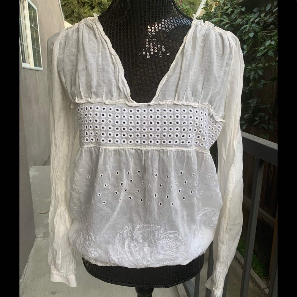 Max Studio Stunning Ivory Blouse
